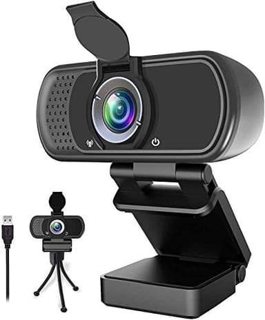ZIQIAN 1080P Webcam,Live Streaming Web Camera with Stereo Microphone, Desktop or Laptop USB Webcam with 110 Degree View Angle, HD N5 Webcam for Video Calling, Conferencing, Streaming, Gaming