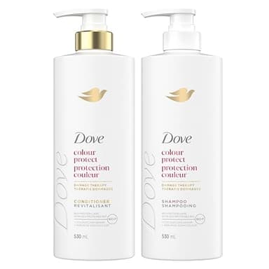 Dove Colour Protect Shampoo and Conditioner for Colour Treated Hair, with Liquid Bio-Protein Care, 530mL(1 Shampoo + 1 Conditioner)