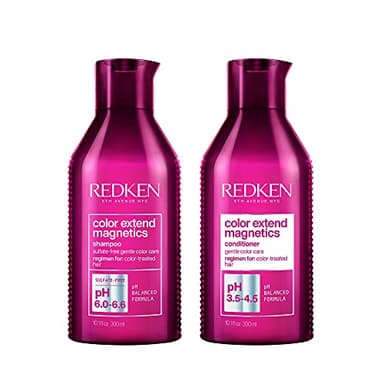 Redken Color Extend Magnetics Shampoo and Conditioner Set, 2 Bundle Pack for Color Treated Hair, Protects Color & Adds Shine, With Amino Acid, Sulfate Free