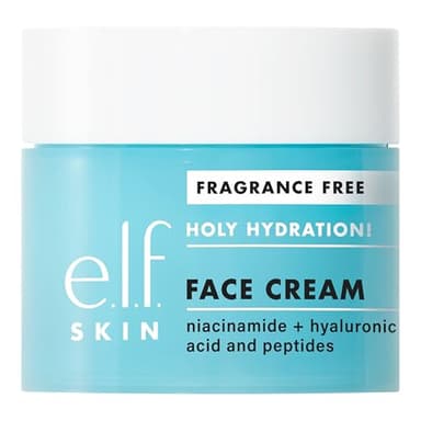 e.l.f. SKIN Holy Hydration! Face Cream - Fragrance Free, Moisturizes & Softens Skin, Quick-Absorbing & Ultra-Hydrating, 1.8 Oz (50g)