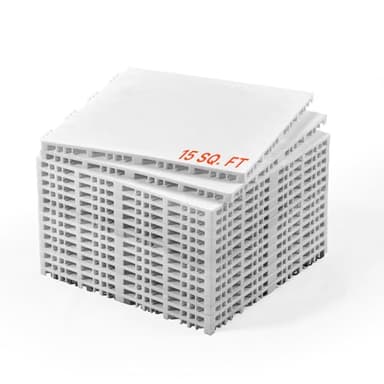 VEVOR Dryland Tiles for Hockey Floor Mat, 12 x 12 in 15 Pcs Interlocking Versatile Training Surface, Dance Floor Tiles, Hockey Training Equipment Board for Shooting (Ash Gray, 15 sq. ft/Box)