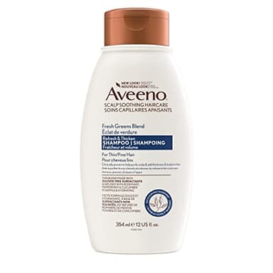 Aveeno Fresh Greens Blend Volumizing Shampoo, Cucumber, Rosemary, for Fine Hair, 12 fl oz