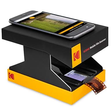 Kodak Mobile Film Scanner – Scan & Save Old 35mm Films & Slides w/Your Smartphone Camera – Portable, Collapsible Scanner w/Built-in LED Light & Free Mobile App for Scanning, Editing & Sharing Photos