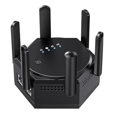 1200Mbps Dual Band (5GHz/2.4GHz) WiFi Extender Signal Booster,WiFi Repeater Covers Up to 12880Sq.ft and 60 Devices,Internet Booster with Ethernet Port for Home Wireless (Black)