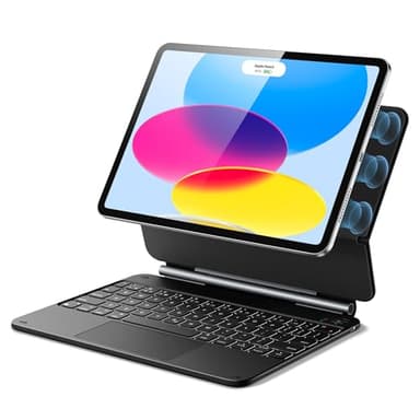 ESR iPad 11th(A16, 2025)/10th Gen Case with Keyboard, Magic Keyboard for iPad 10.9", Case with Floating Cantilever Stand, Springy Backlit Keys, Multi-Touch Trackpad, Rebound Series, Black