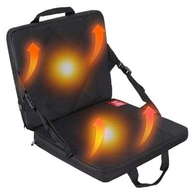 REDCAMP Heated Stadium Seat,Heating Seat Cushion with Back for Camping Fishing (Mobile Power Pack Not Included)