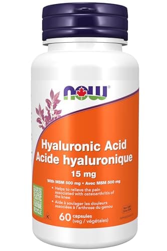 NOW Supplements, Hyaluronic Acid 15mg and MSM Capsules, Joint Support, 60 Count