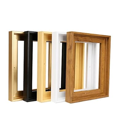 HUACANVAS 9x12 Canvas Floater Frames, Floater Frame for 0.9" Depth Canvas Paintings, Floating Frames for Art Prints Artwork, Floating Frame for Wall Decor (9"x12",Black)