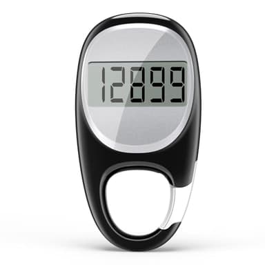 Simple Pedometer for Walking, Accurate Step Tracker with Carabiner, 3D Step Counter for Men Women Seniors