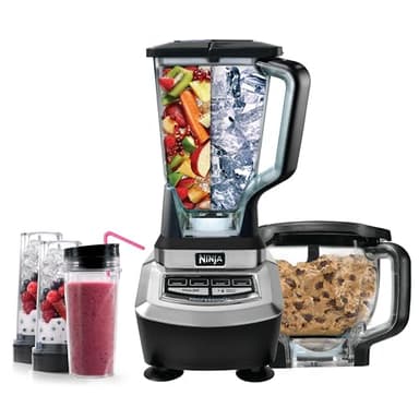 Ninja BL780C, Ninja Supra Kitchen System with Blender and Food Processor, Black/Silver, 1200W, (Canadian Version)