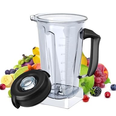 Blender Pitcher 64oz Container Replacement Compatible with Vitamix Blenders, Fits Blenders 5200, 5300, 6500, 7500, Pro 200, Vm0109 Series Replacement Pitcher