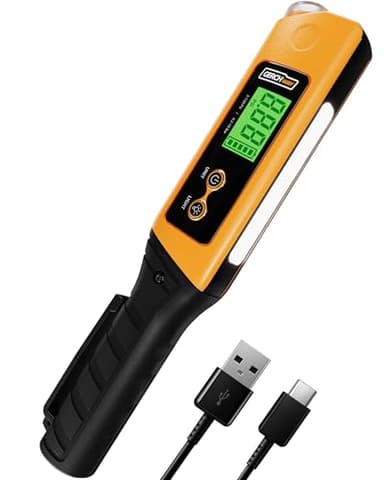 2-in-1 Digital Tire Pressure Gauge with Magnetic LED Work Light, USB Rechargeable, Lab Tested Air Gauge, 150 PSI