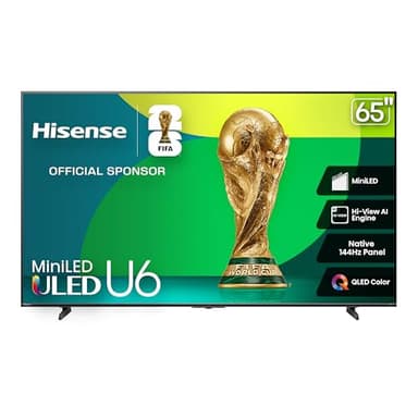 Hisense 65U68QF - 65" 4K UHD Best Value Mini-LED Smart Gaming Fire TV, QLED, Native 144Hz, Motion Rate 480, Dolby Vision IQ, Dolby Atmos, Game Mode Pro, Alexa Built in (2025 Model)