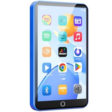 Fanvace 80GB MP3 Player with Bluetooth WiFi, 4" MP3 Players with Spotify, 2000mAh MP4 Player with Touch Screen, Android Music Player with Spotify, Audible, Amazon Music, Play Store (Blue)