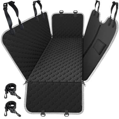 Mancro Dog Car Seat Cover for Back Seat, Waterproof Dog Hammock for Dogs, Scratchproof Car Seat Protector with Non-Slip Bottom & Side Flaps, Car Seat Covers Fit for SUV, Truck, Sedan (54" Wx55 L)