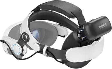 KKCOBVR Q3 PRO Battery Head Strap 10000mh Compatible with Quest 3/3S Extend 2-3H Usage Time Replacement Elite Head Strap Compatible with Quest 3/3S by Adjusting The Side Knobs