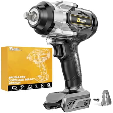 Cordless Impact Wrench 1/2 inch Compatible with Dewalt 20V Battery, 1000FT-LBS 1360N.m Brushless Impact Gun 2300RPM High Torque Impact Driver w/LED Work Light & Blet Clip (Battery NOT Included)