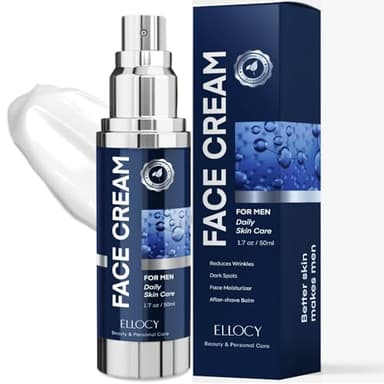 6 in 1 Mens Face Moisturizer: Face Cream for Men Mens Face Moisturizer - Eye bags Treatment Anti Aging Face Lotion - After Shave Lotion for Men Advanced Formula 50ml 1.7 Fl oz