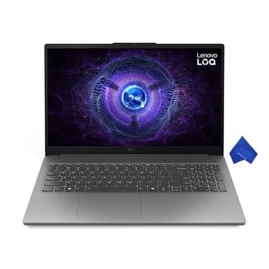 Lenovo LOQ Essential 15.6" FHD Laptop - Intel Core i5-12450HX, 8GB RAM, 512GB SSD, Windows 11, GeForce RTX 4050 6GB GDDR6, Newest Model (with Microfiber Cloth) - Luna Grey
