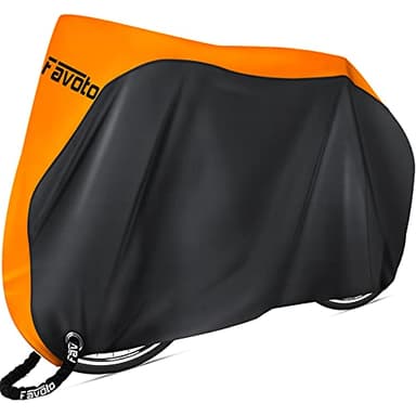 Favoto Bike Cover Outdoor Waterproof Bicycle Cover Thicken Oxford Windproof UV Sun Snow Dustproof with Lock Hole Storage Bag for Mountain Road City Bike Beach Cruiser Sport Bike