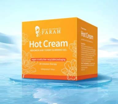 FARAH Glow of Beauty - Cellulite Cream Hot Massage - Cellulite Remover Advanced Fat Burner Skin Tightening Cream and Slimming Cream for Thighs, Legs, Stomach, Arms, and Buttocks - 200 grams