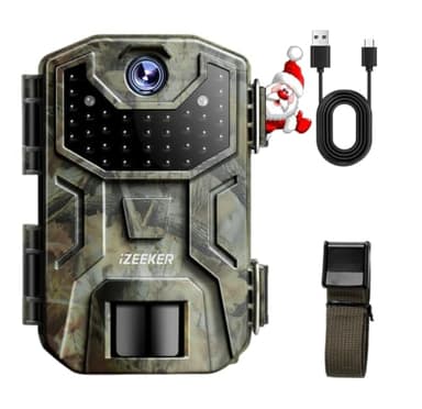 iZEEKER Trail Camera HD 36MP, Trail Cameras with 940nm No Glow Infrared LEDs, No WiFi, Night Vision Motion Activated IP66 Waterproof for Wildlife Watching Indoor Security