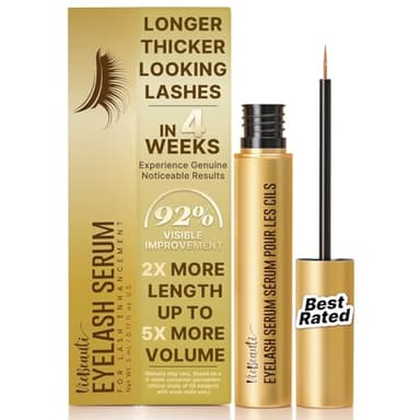 VieBeauti Eyelash Growth Serum 5mL: Lash Serum with Advanced Formula for Longer Fuller Thicker Lashes - Vegan & Cruelty-Free Safe for Sensitive Eyes 5-Month Supply