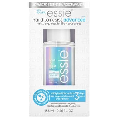essie care hard to resist advanced nail strengthener, 8-free vegan formula, formulated with MS technology, clear, 13.5 ml