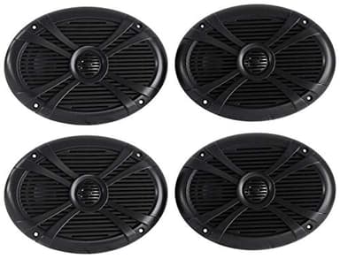 (2) Pairs of Rockville RMSTS69B 6x9 Waterproof Marine Boat Speakers 2-Way Black Totaling 2000W - Truly Marine Grade Withstands Salt Spray, Water, and Sunlight