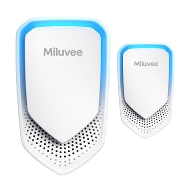 Miluvee Premium Plug In Air Ionizer (2 Pack), Negative Ion Air Purifier for Bedroom, Kitchen & Office | Air Cleaner for Smoke, Dust, Pollen, Pet Dander & Allergen, Mini Odor Eliminator & Air Freshener