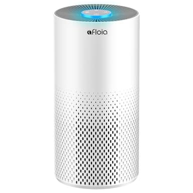 Afloia Air Purifiers for Bedroom Large Room Up to 1076 Ft², 3-Stage Air Filter for Home 22 dB, Air Cleaner for Pets Dust Dander Mold Pollen, Odor Smoke Eliminator, Kilo White, 7 Color Light