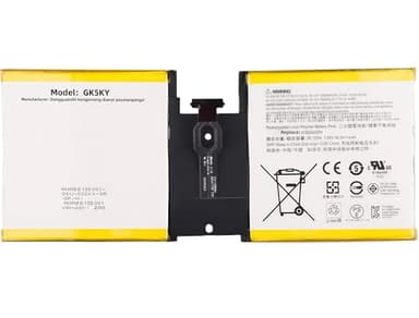 26.12wh G16QA043H Laptop Battery for Microsoft Surface Go 10 Pentium Gold 4415Y 10" 1st Gen 1/for Microsoft Surface Go Model 1824 2 in 1 for Detachable Laptop 2018 64GB 128GB 256GB High Performance