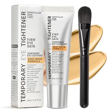 Perfection Eye Tightener with Brush-Instant Temporary Eye Tightener Cream for Reducing Under-Eyes Bags,Wrinkles & Puffiness,Hydrating Moisturizer with Easy-Wear Formula,Long-Lasting Matte Finish