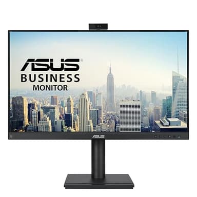 ASUS 27” 1080P Video Conferencing Monitor (BE279QFK) - Full HD, IPS, 100Hz, Frameless, Built-in Webcam, Mic Array, Speaker, Height Adjustable, Ergonomic Design, Eye Care, Wall Mountable, 3 yr warranty