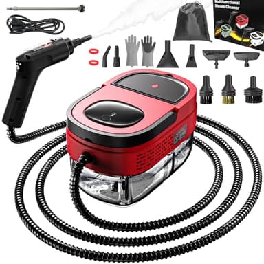 Goyappin Handheld Steam Cleaner for Home, 2500W High Pressure Steam Cleaner for Car Detailing, 3 Steam Levels, 1600Ml Tank, High Heat Steamer for Bed Bugs, Couch, Furniture, Kitchen, Bathroom, Floors
