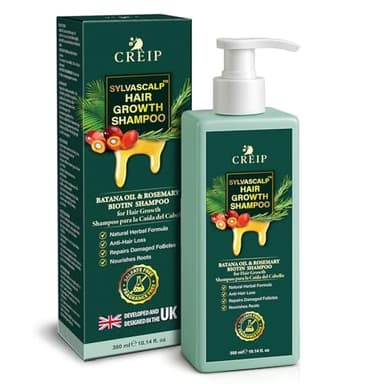 Rosemary & Batana Oil Hair Growth Shampoo: Biotin Thickening Sulfate-Free Shampoo for Men & Women Organic Hair Care for Hair Thinning 10fl oz