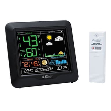La Crosse Technology S84107-Int Color Forecast Station, Black