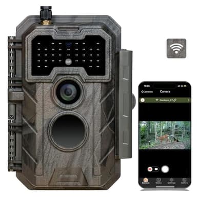 GardePro Trail Camera E7, WiFi Bluetooth (Non Cellular), 64MP 1296p Game Camera