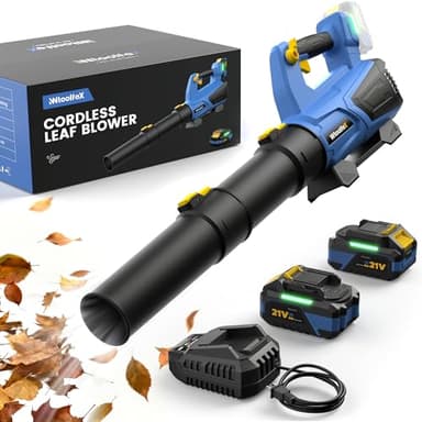 𝟐𝟎𝟐𝟔 𝐔𝐩𝐠𝐫𝐚𝐝𝐞𝐝 Leaf Blower Cordless with 2 X 4.0Ah Battery and Charger, 650CFM/180MPH Electric Cordless Leaf Blower, Lightweight Blower for Patio Cleaning/Lawn Care/Blowing Leaves and Dust