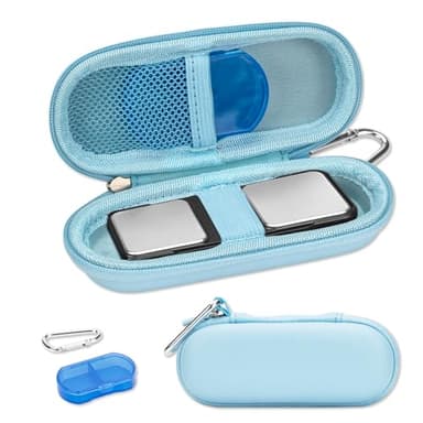 Case for Kardiamobile EKG Monitor, Case for Kardia Mobile Heart Monitor 1L & Kardiamobile 6L, Hard Travel Box for Cardio Mobile Device, Pill Box and Carabiner Clip Included