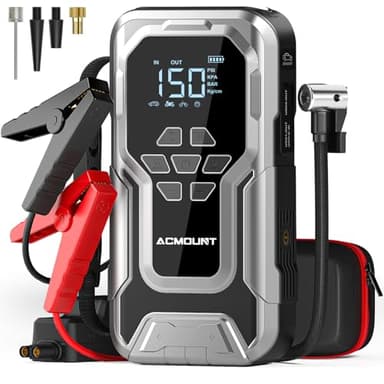 7000A Jump Starter with Air Compressor, Car Battery Jump Starter (All Gas/10.0L Diesel), 150PSI Tire Inflator, 12V Jumper Pack with LCD Display & LED Light, Portable Air Pump, 21800mAh Power Bank