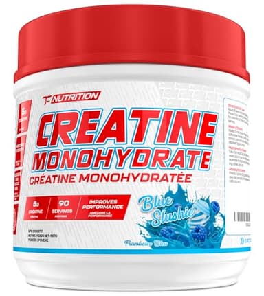 TC Nutrition Creatine Monohydrate Powder 5g - 90 Servings - Pure Creatine Powder for Increased Strength, Muscle Growth, Improved Endurance and Performance - Post Workout Muscle Builder For Men & Women - Blue Slushie - Proudly Canadian