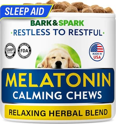 (Extra Strength) Calming Melatonin for Dogs Sleep - 6mg Dog Melatonin Chews for Small & Large Dogs, Puppy Melatonin Treats - Calming Aid for Dogs - Medium Doggie Sleeping Pills - 120 Treats