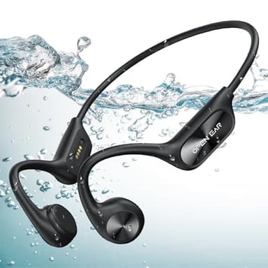 Bone Conduction Headphones, Swimming Headphones, Open Ear Sport Headphones Wireless Bluetooth 5.4 Built-in MP3 Player 32G, IPX8 Waterproof Headphones for Swimming, Cycling, Running