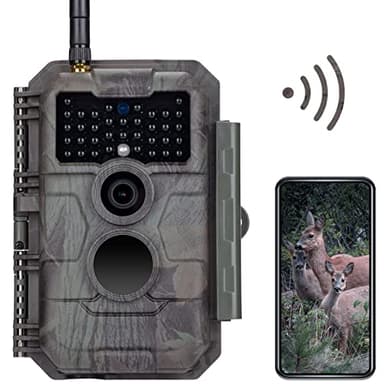GardePro E6 WiFi Trail Camera (Non-Cellular), 64MP Photos, 1296P HD Video, App Control with Live View, 110° Wide-Angle, No-Glow Night Vision, Motion Activated