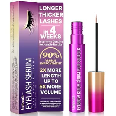 Premium Eyelash Serum and Eyebrow Enhancer by VieBeauti, Lash boost Serum for Fuller and Thicker Lashes & Brows (3ML)