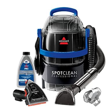 BISSELL Spotclean Professional Portable Carpet And Upholstery Deep Cleaner With Full-Sized 5.9 Amp, 5Ft Hose With 3" Tough Stain Brush, 3-In-1 Stair And Hydro-Rinse Self-Cleaning Tools, 2891B