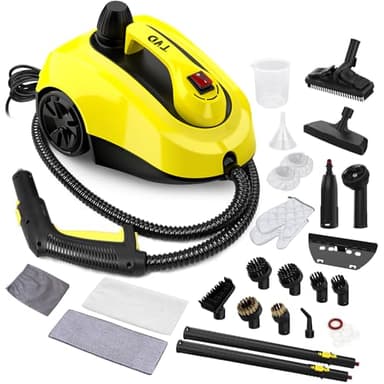 TVD Steam Cleaner, Heavy Duty Canister Steamer with 26 Accessories, Steamer Cleaning with 5M Extra-Long Power Cord for Home Floor Cleaning, Tile Detailing, Grout, Upholstery.