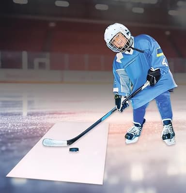 Hockey Shooting Pad - 32"x 48"x 1/8" Sports Training Aid for Shooting, Passing and Stickhandling - Synthetic Ice Mat Simulates Real Ice Feel