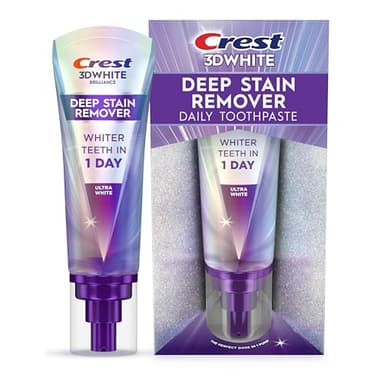 Crest Toothpaste 3DWhite Deep Stain Remover Ultra White - 67mL - Daily Use - Whiter Teeth in 1 Day